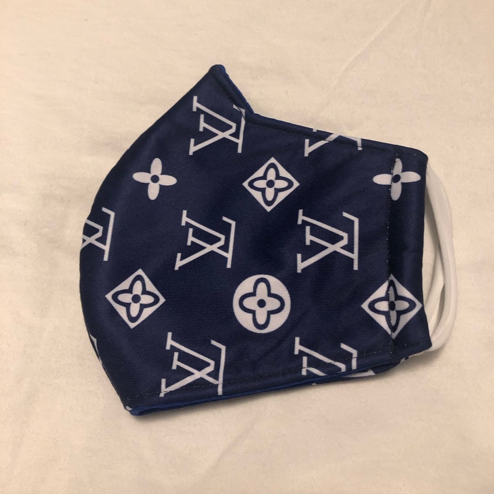 3 layers Luxury face mask blue/white